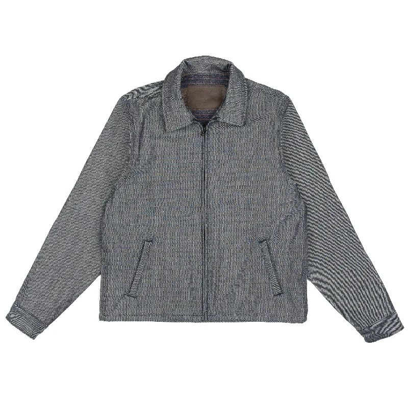 Cool Gear Trendy Outerwear Zip Chore Coat - Blanket Lined Indigo x White