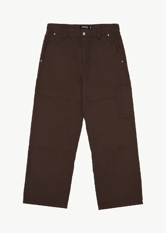 Premium Fit Classic Hoodies Afends Mens Richmond - Recycled Carpenter Pant - Coffee