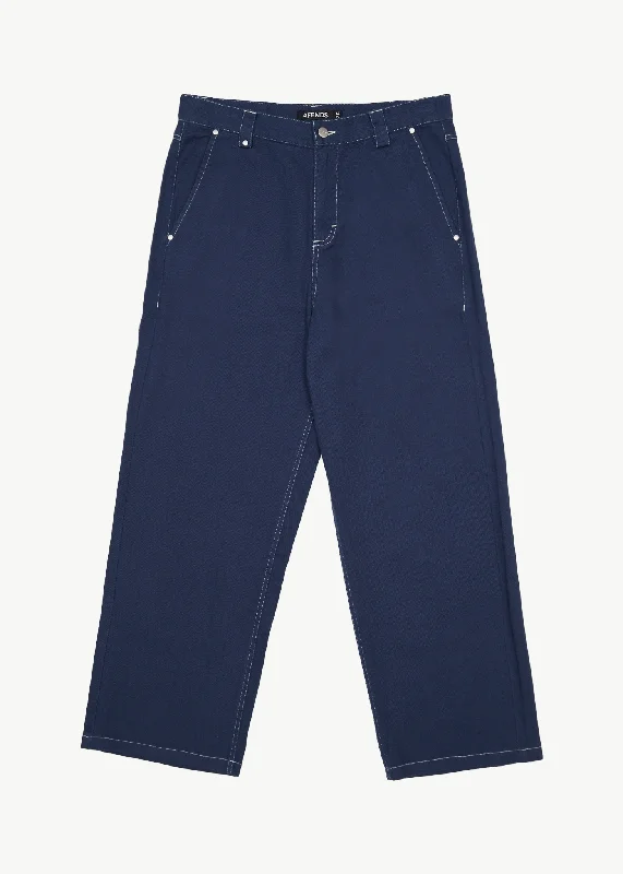 Outdoor Outfits Classic Shorts AFENDS Mens Pablo - Recycled Baggy Pant - Navy