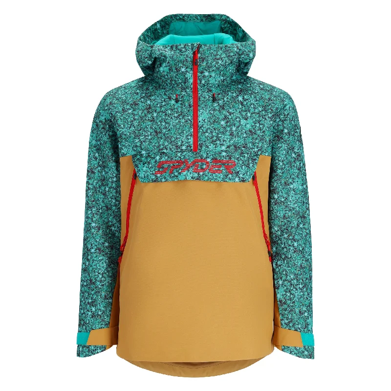 Practical Looks Sleek Tops Mens All Out Anorak - Maple Haze Teal Green