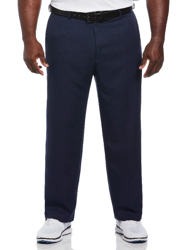 Smart Looks Trendy Shirts Big & Tall Flat Front Expandable Waistband Pant - Blue