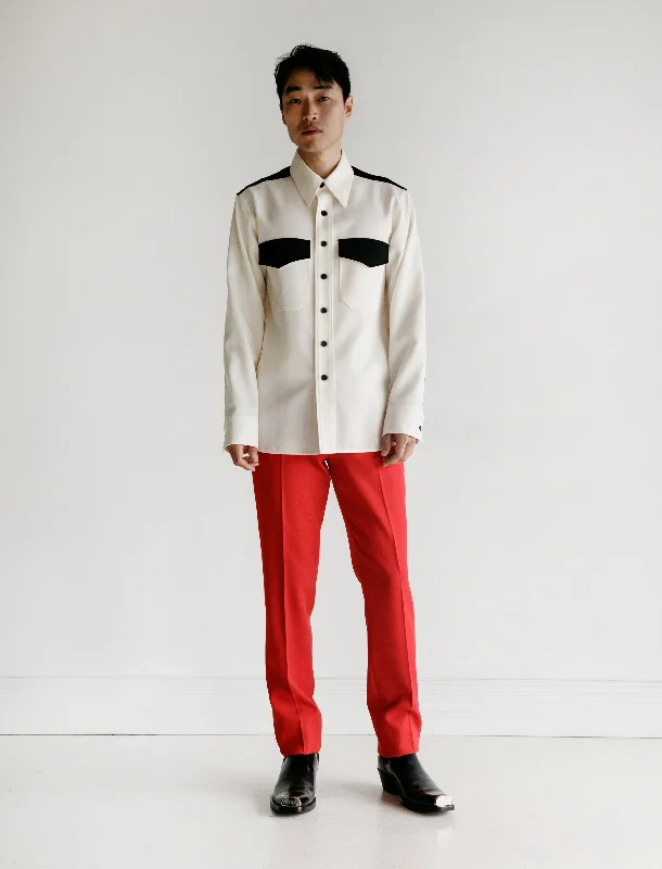 Uniform Pant with Side Stripe Scarlet