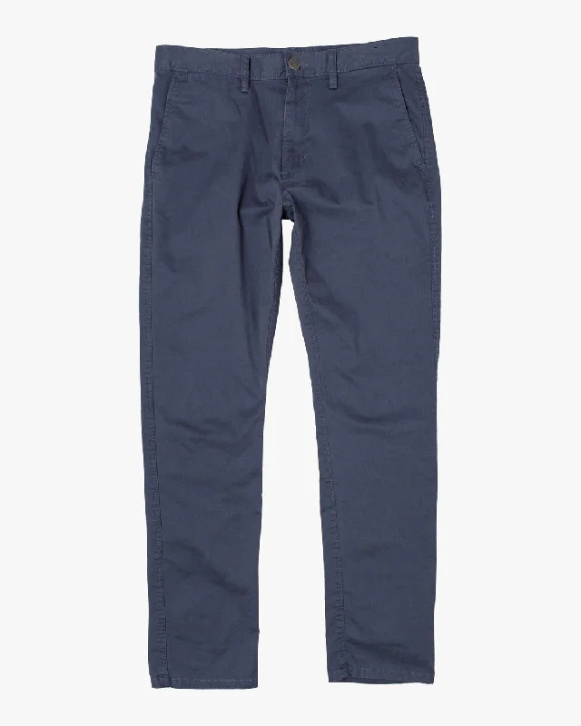 Street Fashion Sporty T-shirts Daggers Chino Chinos - Moody Blue