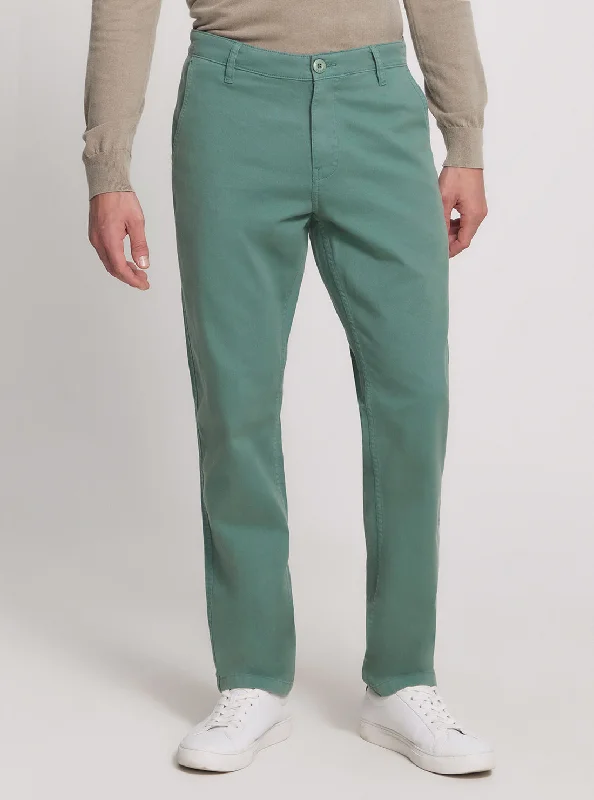 Cozy Pants Relaxed Tops Green Mid-Rise Angels Chino Pants