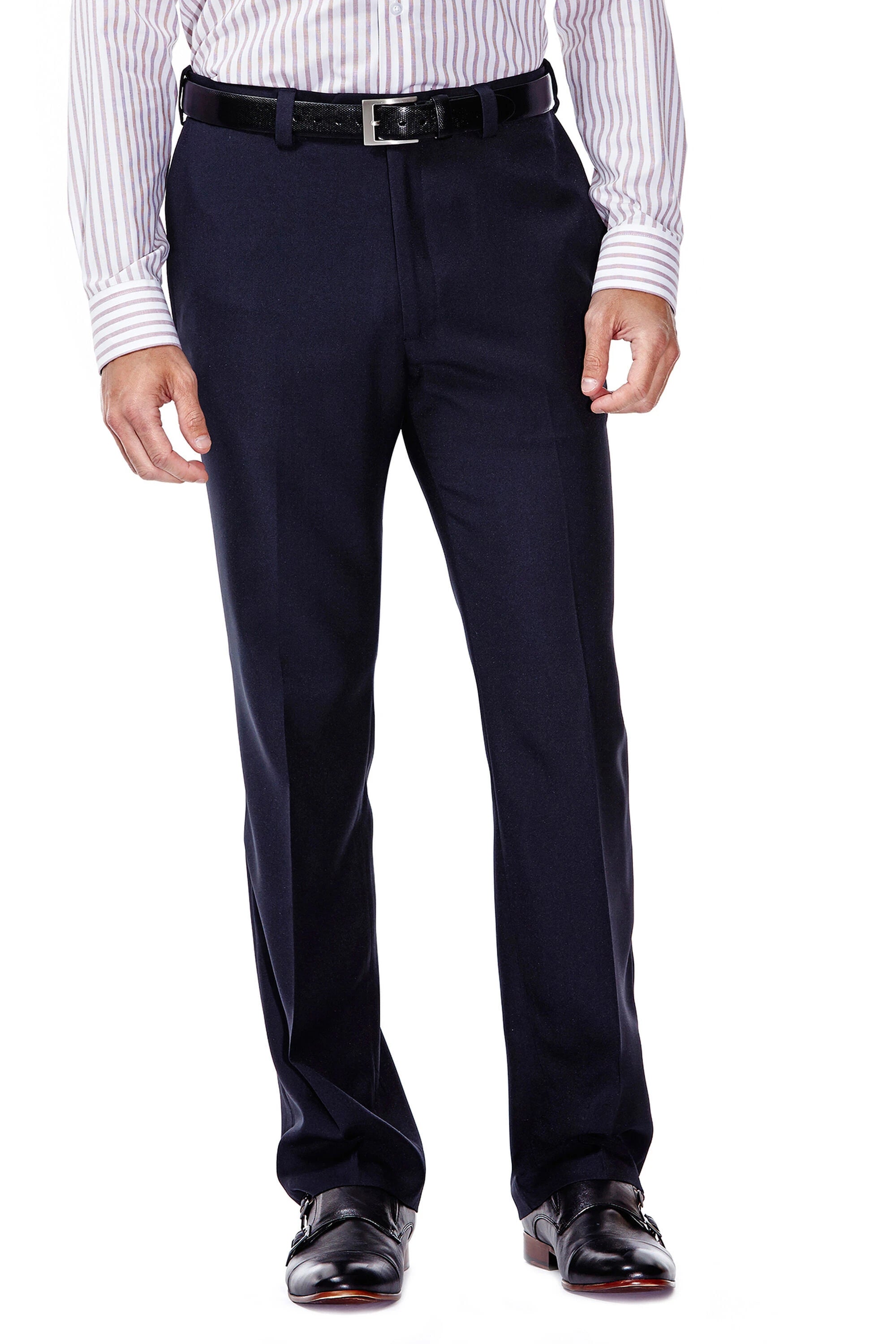 Smart Casual Wear Comfortable Sweaters Haggar eClo Plain Front Pant