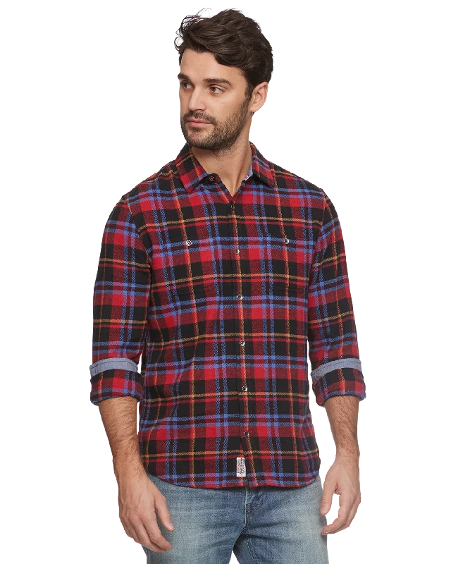 Cool Jackets Functional Pants LADSON HERRINGBONE STRETCH FLANNEL SHIRT