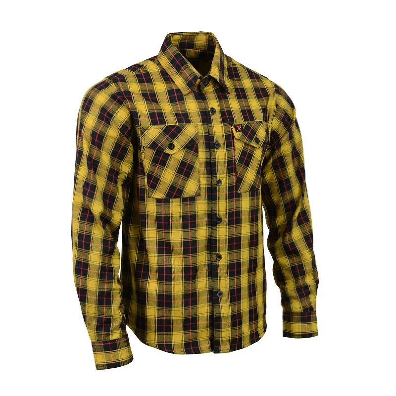 Smart Outfits Trendy Pants Milwaukee Leather MNG11666 Men's Black and Red with Yellow Long Sleeve Cotton Flannel Shirt Smart Outfits Trendy Pants Milwaukee Leather MNG11666 Men's Black and Red with Yellow Long Sleeve Cotton Flannel Shirt