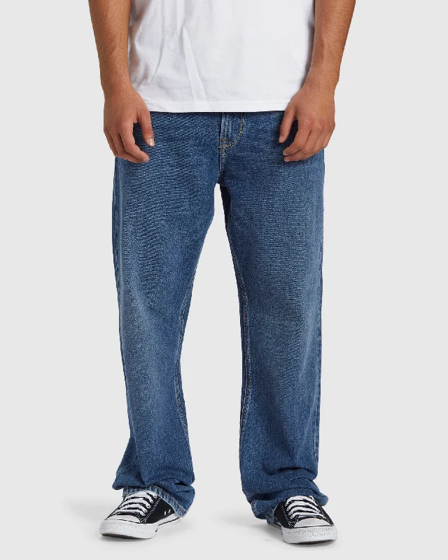 Modern Casuals Mens Aqua Cult Aged Straight Fit Jeans
