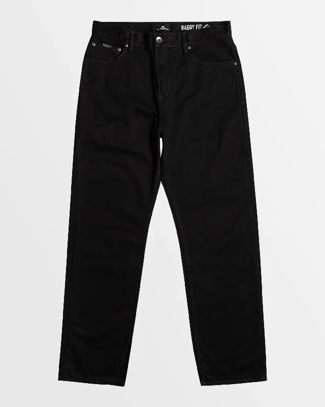Cool Casuals Mens Baggy Black Black Jeans
