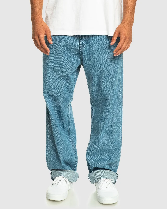 Outdoor Essentials Mens Baggy Nineties Wash Jeans