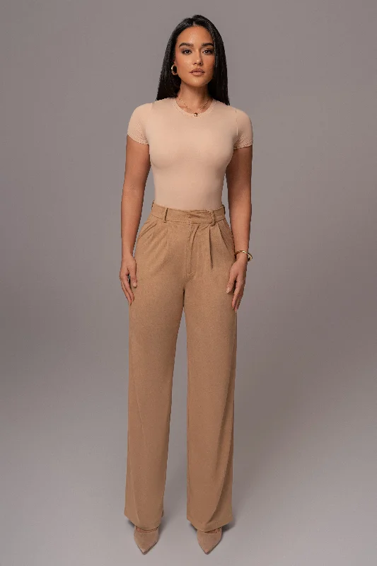 Soft Materials Beige Classic High Rise Trousers