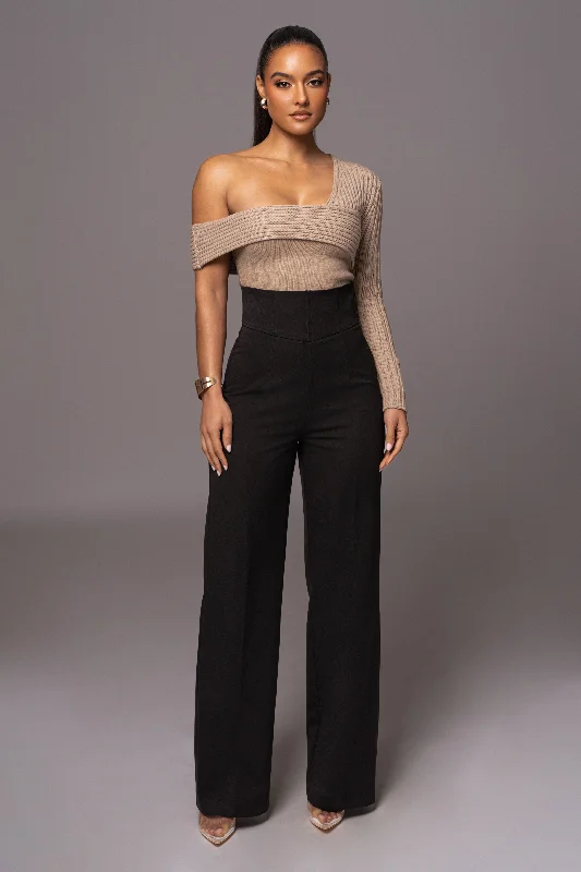 Street Fashion Black Novena Woven Pants
