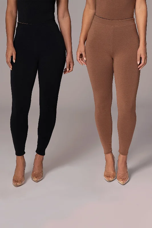Functional Layers Black/Pecan Everyday Reversible Leggings