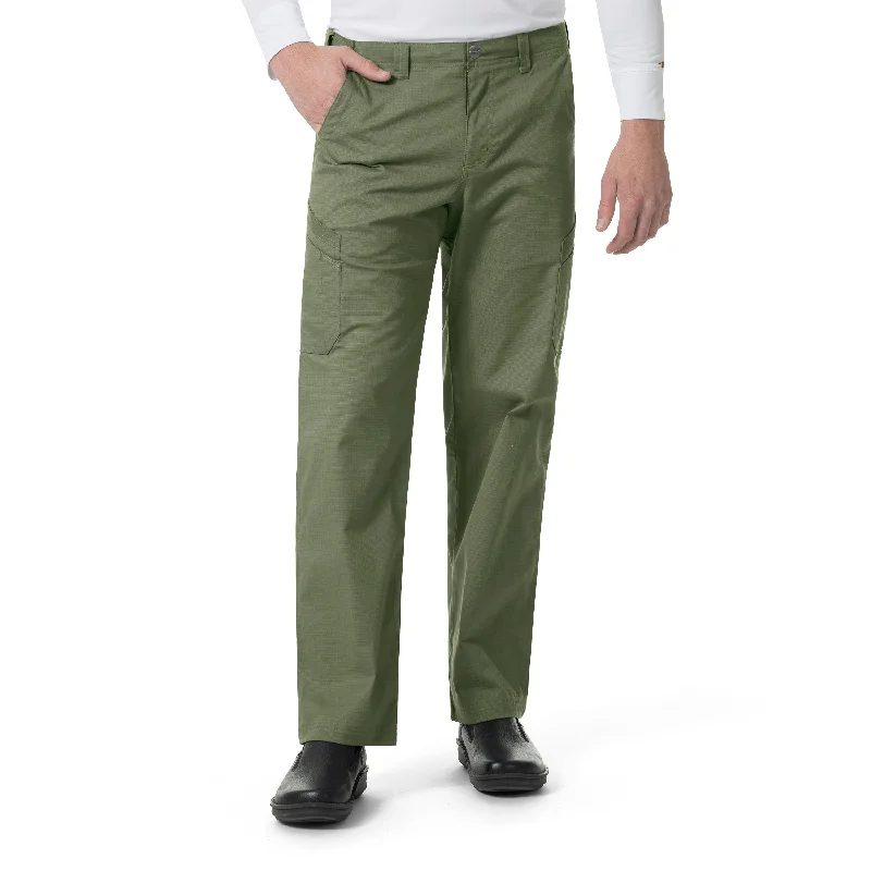 Cozy Looks Carhartt Rugged Flex Ripstop Men’s Straight Leg Cargo Scrub Pant - Olive
