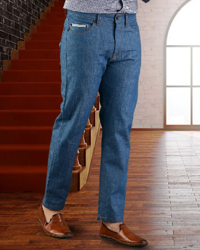 Street Casuals EZS Light Blue Selvedge Jeans - 13 Oz