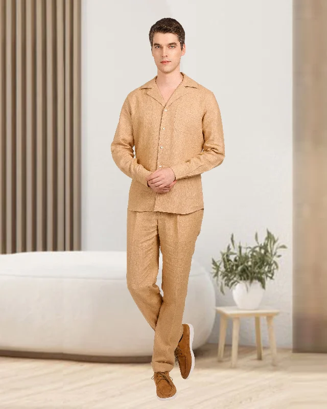 Lightweight T-shirts Golden Linen Dress Pant