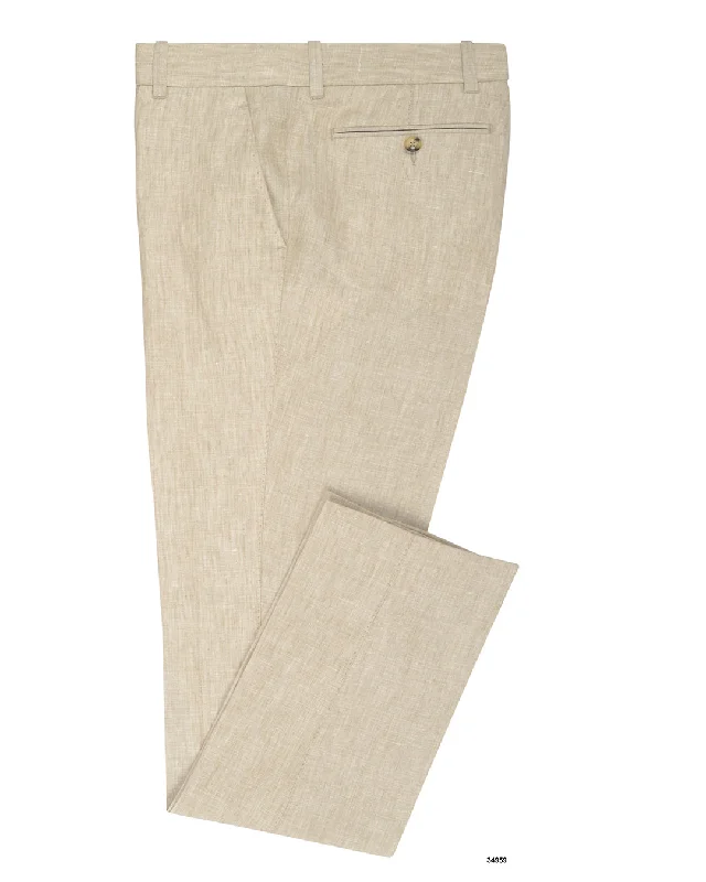 Soft Layers Linen: Natural Ecru Dress Pant