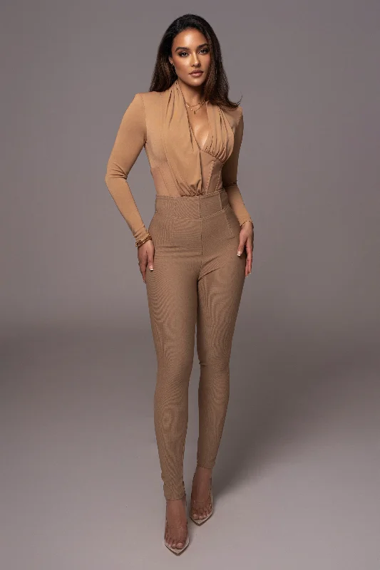 Comfy Sweaters Sand Ultra High Waist Skinny Pants