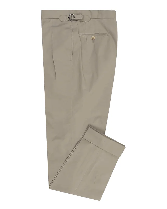 Relaxed Fits Soft Drab Cotton High Waisted Pant