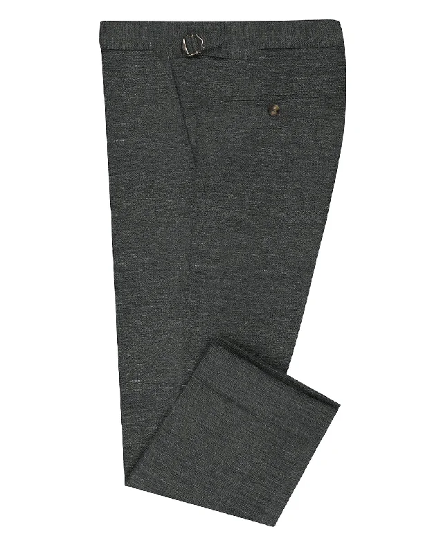 All-Season Outfits Solbiati Ash Grey Linen Dress Pant