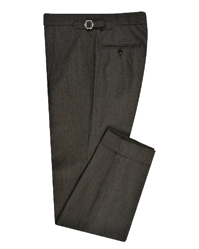 Cool Streetwear Washable Wool Mid Grey Dress Pant