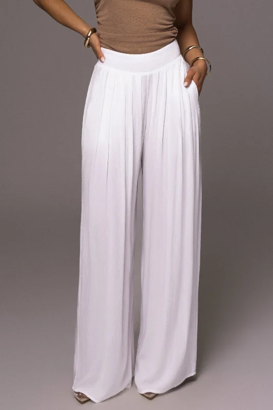 Lightweight Apparel White After Sunset Pleated Pants